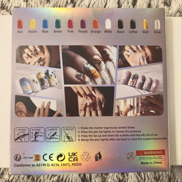 💜 Nail Art Marker Set - 12 Colors - Picture 2 of 2